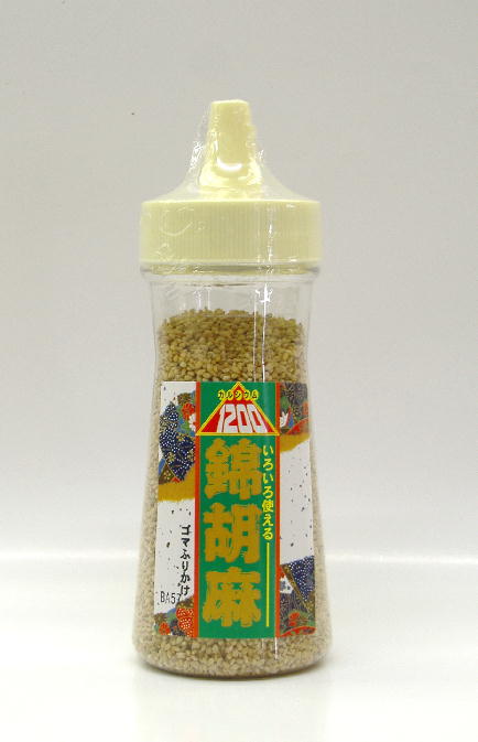 【大好評】いろいろ使えるごまふりかけ。錦胡麻（にしきごま） 110g プラスチック容器入 静岡茶の通販 沼津・市川園 通販 お茶 ゴマ ごはん レシピ　05P26Jan11