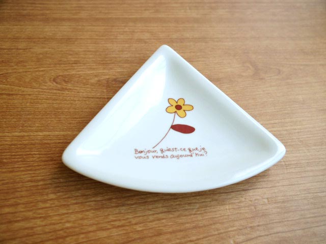樂天商城 - プチフルールさんかく小皿　レッド