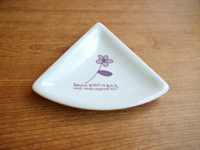 樂天商城 - プチフルールさんかく小皿　パープル
