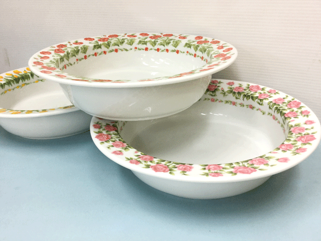 樂天商城 - フローラル・パーティーボウル1個【3柄各1個売り】