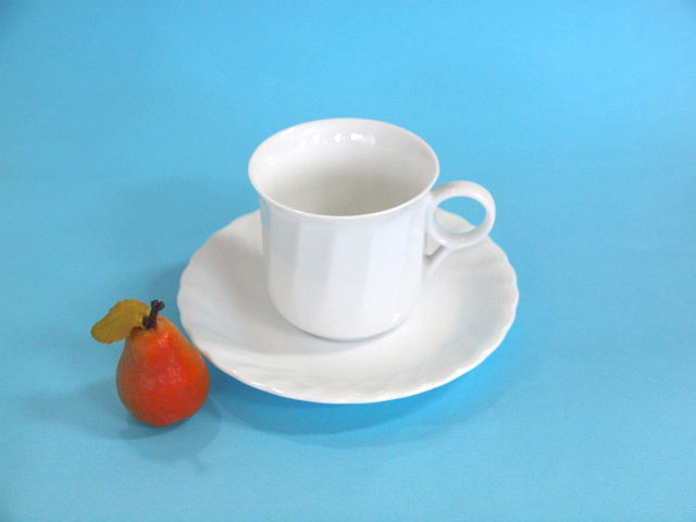 ウルトラホワイトキャロル丸手コーヒーカップ＆ソーサー1客