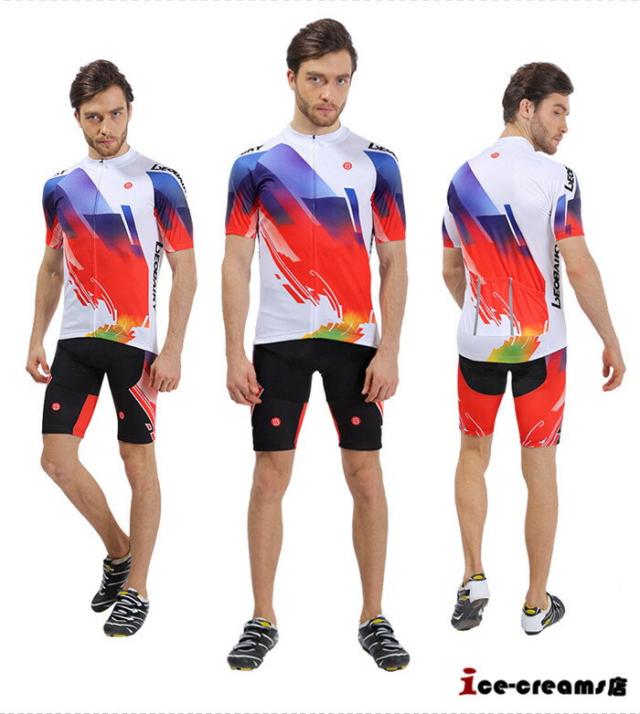 サイクルジャージ 半袖 上下セット メンズ レディース 夏用 アームカバー サイクルウエア ヘルメット スポーツサングラス ロードバイクウェア 吸汗速乾通気