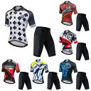 サイクルジャージ 半袖 夏用 サイクルウエア 自転車 サイクリング ジャージ サイクリング用 ロードバイク ウェア 上下セット 2点セット メンズ レディース吸...