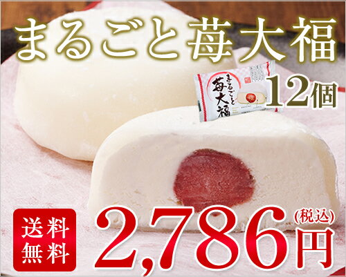 まるごといちご大福アイスクリーム（12個入り）【送料込】