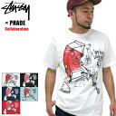 【デッドストック】ステューシー STUSSY×PHADE Milkman Tシャツ 半袖 コラボ(stussy tee ティーシャツ T-SHIRTS トップス Wネーム メンズ・男性用 1903298 Stussy stussy ストゥーシー スチューシー)[M便 1/1] ice filed icefield