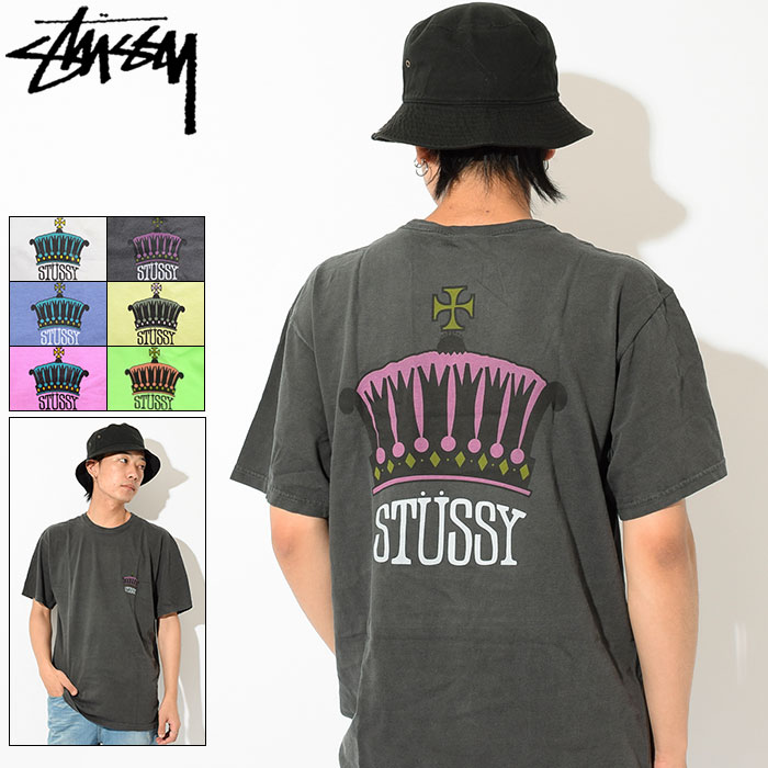 ステューシー STUSSY Tシャツ 半袖 メンズ The Crown Pigment Dyed ( stussy tee ピグメント ティーシャツ T-SHIRTS カットソー トップス メンズ 男性用 1904243 USAモデル 正規 品 ストゥーシー スチューシー )[M便 1/1]