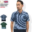 フレッドペリー FRED PERRY ポロシャツ 半袖 メンズ タイダイ メイド イン イングランド 限定 ( FREDPERRY SM8061RTD Polo 英国製 鹿の子 ポロ トップス フレッド ペリー フレッド ペリー )( 父の日ギフト プレゼント 父の日 ギフト ラッピング対応 2023 )