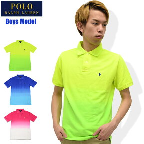 ポロラルフローレン POLO RALPH LAUREN ポロシャツ 半袖 ボーイズモデル レディース・メンズ対応サイズ グラデーション コットン ( ralph lauren Polo トップス ポロ・シャツ 323605589 )