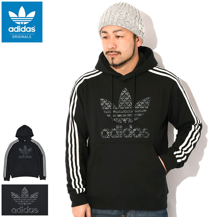 アディダス adidas パーカー プルオーバー メンズ モノグラム オリジナルス ( adidas Monogram Pullover Hoodie Originals フード フーディ スウェット Pull Over Hoody Parker トップス メンズ 男性用 IS2933 ) ice field icefield