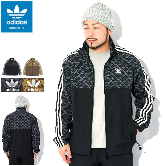 アディダス adidas ジャケット メンズ クラシック モノグラム ウインドブレーカー オリジナルス ( adidas Classic Monogram Windbreaker JKT Originals JACKET JAKET アウター ジャンパー ブルゾン メンズ 男性用 IS2924 IS0216 ) ice field icefield