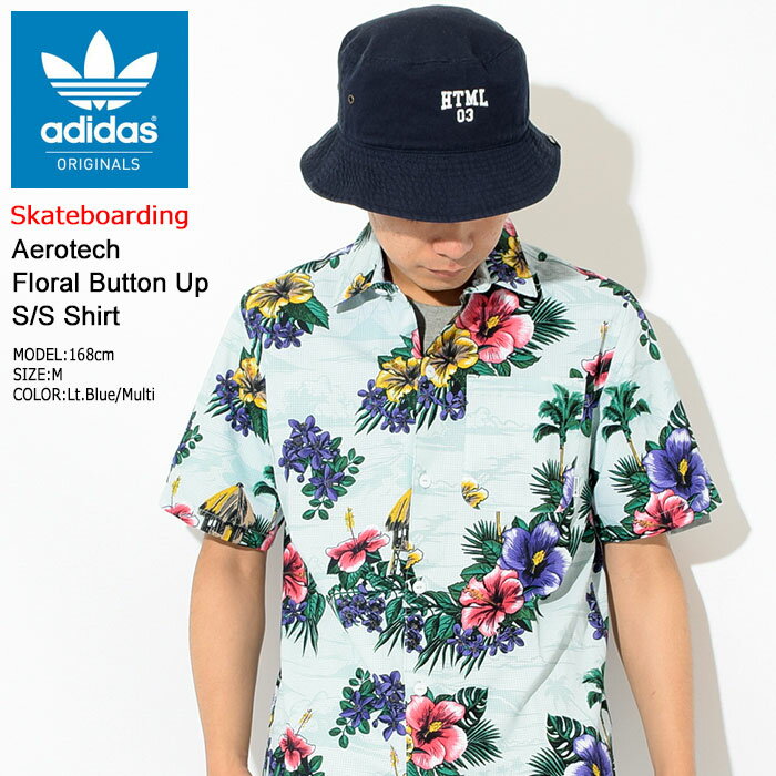 アディダス adidas シャツ 半袖 メンズ エアロテック フローラル ボタン アップ オリジナルス(adidas Aerotech Floral Button Up Shirt Originals アロハシャツ カジュアルシャツ トップス メンズ CF5809)