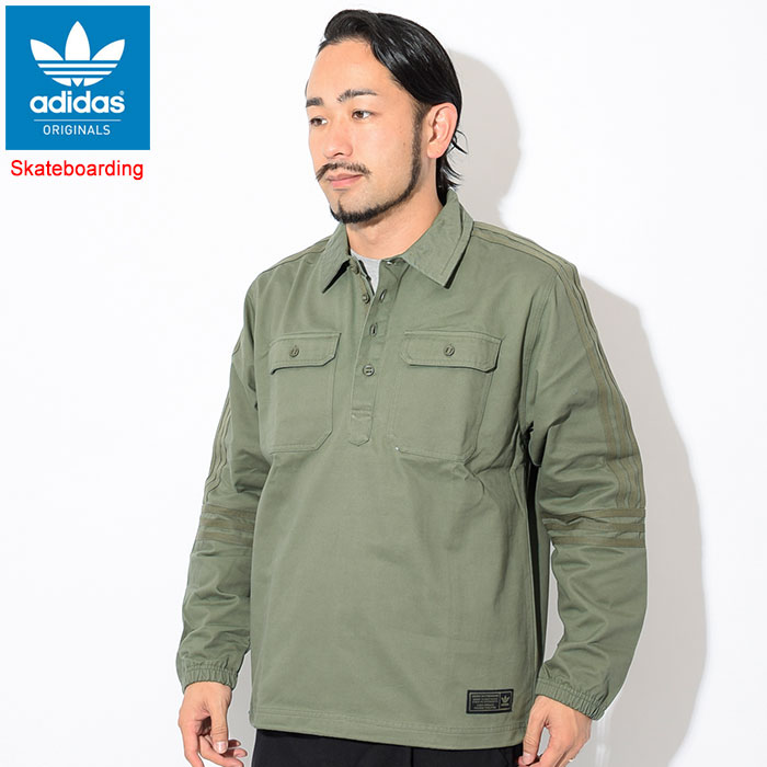 アディダス adidas シャツ 長袖 メンズ ユニフォーム ボタン アップ オリジナルス ( adidas Unifourm Button Up L/S Shirt Originals Skateboarding スケートボーディング プルオーバー カジュアルシャツ トップス メンズ 男性用 DH6668 )