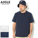 エーグル AIGLE Tシャツ 半袖 メンズ ポケット ( AIGLE Pocket S/S Tee ポケT ティーシャツ T-SHIRTS カットソー トップス メンズ 男性用 ZTHQ054 ) M便 1/1 ice field icefield