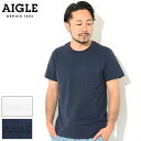 エーグル AIGLE Tシャツ 半袖 メンズ ロゴ プライムフレックス ベーシック ( AIGLE Logo Prime Flex Basic S/S Tee ティーシャツ T-SHIRTS カットソー トップス メンズ 男性用 ZTHQ289 ) M便 1/1 ice field icefield