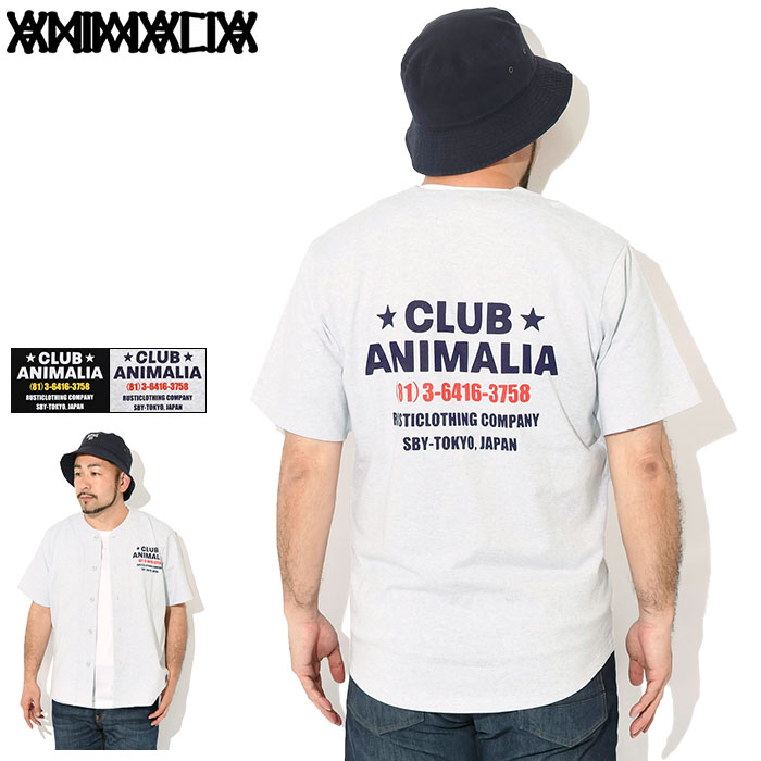 アニマリア ANIMALIA シャツ 半袖 メンズ 8.5oz ベースボール ( animalia 8.5oz Base Ball S/S Shirt ..
