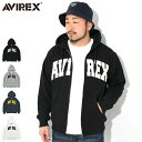 y|Cg10{zArbNX AVIREX p[J[ WbvAbv Y S fC[ t Wbv t[fB ( Logo Daily Full Zip Hoodie t[h t[fB[ Wbvp[J[ tWbv XEFbg Zip up Hoody Parker gbvX ABbNX AJW 7833931007 )