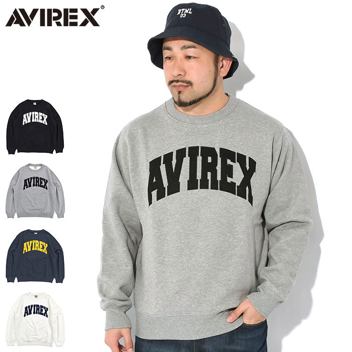 y|Cg10{zArbNX AVIREX g[i[ Y S fC[ N[ XEFbg ( Logo Daily Crew Sweat XGbg gi[ gCi[ gbvX Y jp ABbNX AJW 7833932003 )