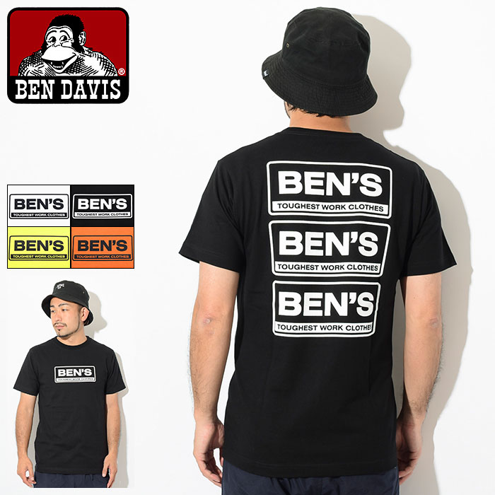 ベンデイビス BEN DAVIS Tシャツ 半袖 メンズ プレート ロゴ ( BENDAVIS C- ...