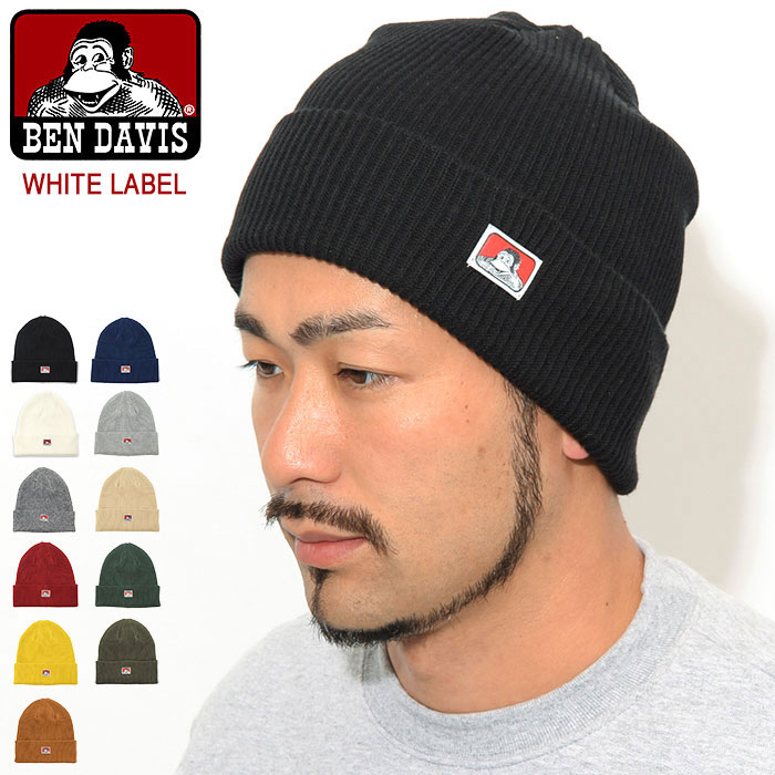 ベンデイビス ニット帽 メンズ ベンデイビス BEN DAVIS ニット帽 ミニ ロゴ ニット キャップ ホワイトレーベル ( BENDAVIS BDW-9533 Mini Logo Knit Cap 帽子 ニットキャップ ビーニー beanie メンズ レディース 男女兼用 ベン デイビス ベン・デイビス ベンデービス )[M便 1/1]