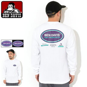 ベンデイビス BEN DAVIS ロンT Tシャツ 長袖 メンズ オーバル ロゴ ( BENDAVIS C-1380019 Oval Logo L/S Tee ティーシャツ T-SHIRTS カットソー ロング ロンティー 長袖Tシャツ トップス ベン デイビス ベン・デイビス ベンデービス )