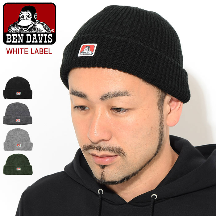 ベンデイビス ニット帽 メンズ ベンデイビス BEN DAVIS ニット帽 マイクロ ロゴ ニット キャップ ホワイトレーベル ( BENDAVIS BDW-9546 Micro Logo Knit Cap 帽子 ビーニー beanie アクリル メンズ レディース ユニセックス 男女兼用 ベン デイビス ベン・デイビス ベンデービス )[M便 1/1]