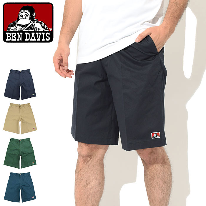 ベンデイビス BEN DAVIS ハーフパンツ メンズ ベンズ ワイド ショーツ ( BENDAVIS G-2180001 Bens Wide Short ショートパンツ ハーパン ボトムス ベン デイビス ベン デイビス ) ice field icefield