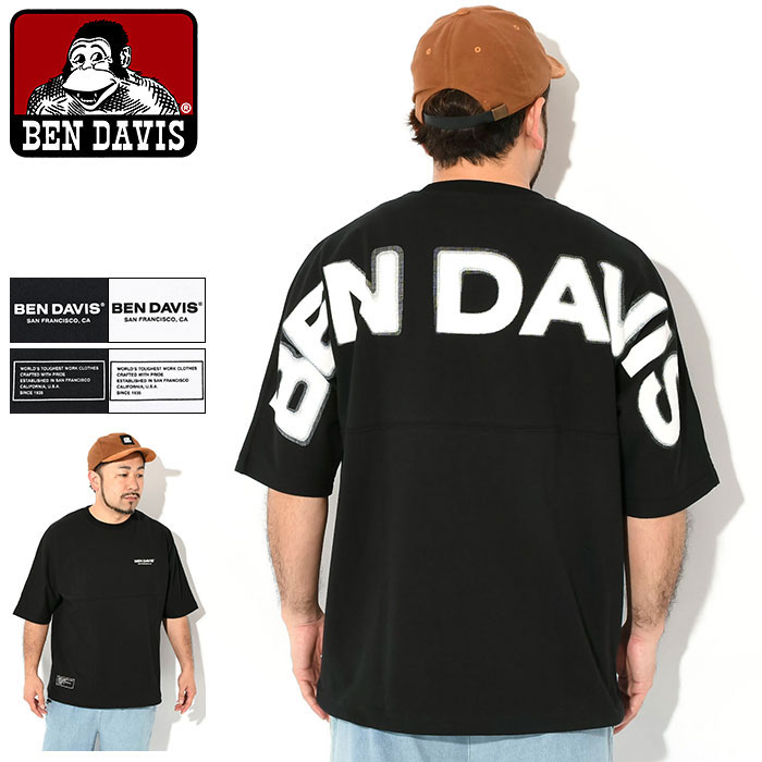 ベンデイビス BEN DAVIS Tシャツ 半袖 メンズ ブラード ロゴ フットボール ( BENDAVIS C-24580020 Blurred Logo Football S/S Tee ビッグシルエット オーバーサイズ ティーシャツ T-SHIRTS カットソー トップス ベン デイビス ベン デイビス ベンデービス ) M便 1/1