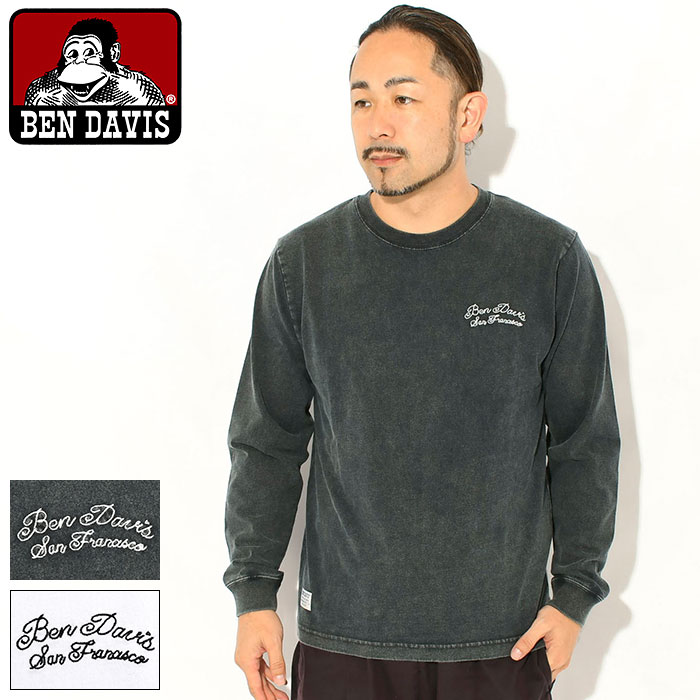 ベンデイビス BEN DAVIS ロンT Tシャツ 長袖 メンズ スクリプト VNTG ( BENDAVIS 1050-26780029 Script VNTG L/S Tee ティーシャツ T-SHIRTS カットソー トップス ロング ロンティー 長袖Tシャツ ベン デイビス ベン・デイビス ベンデービス )[M便 1/1]