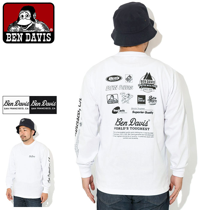ベンデイビス BEN DAVIS ロンT Tシャツ 長袖 メンズ スポンサード ( BENDAVIS C-25780025 Sponsored L/S Tee ティーシャツ T-SHIRTS ロング ロンティー 長袖Tシャツ トップス ベン デイビス ベンデービス )