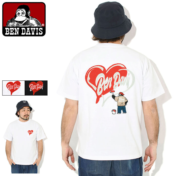 乐天商城 - ベンデイビス BEN DAVIS Tシャツ 半袖 メンズ ハート シェニール ( BENDAVIS C-26580011 Heart Chenille S/S Tee ティーシャツ T-SHIRTS カットソー トップス ベン・デイビス ベンデービス )[M便 1/1]