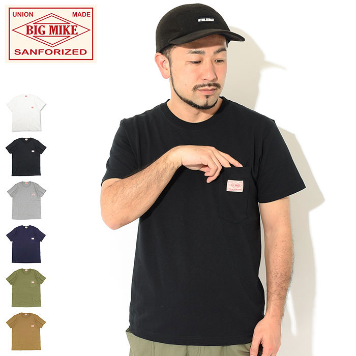 ビッグマイク BIG MIKE Tシャツ 半袖 メンズ サングラス ポケット ( BIG MIKE Sunglasses Pocket S/S Tee ポケT ティーシャツ T-SHIRTS カットソー トップス BIGMIKE ビッグ マイク アメカジ 102028500 ) ice field icefield