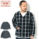 ビッグマイク BIG MIKE カーディガン メンズ ヘビー フランネル ネイビー チェック ( BIG MIKE Heavy Flannel Navy Che...