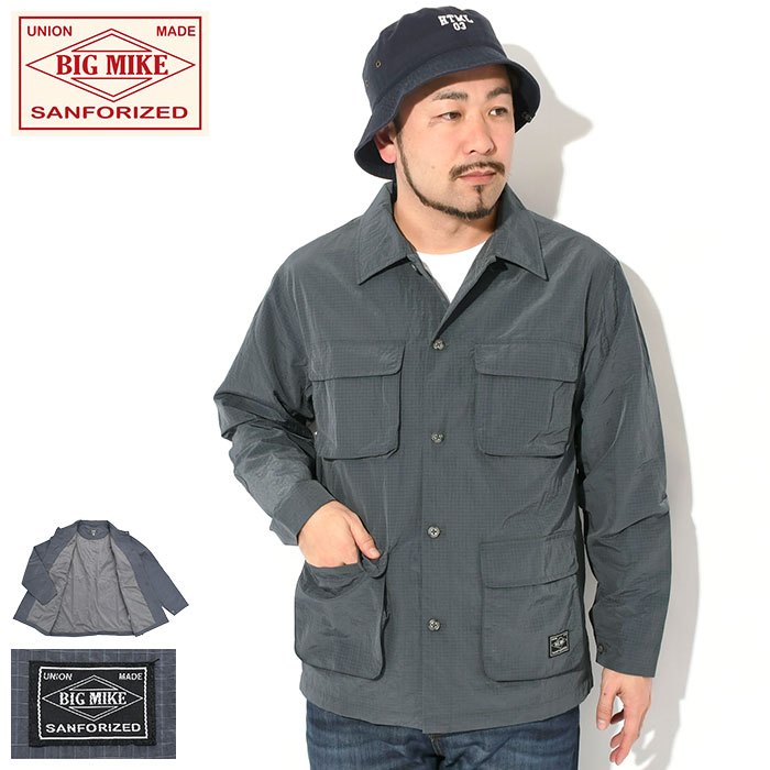 ビッグマイク BIG MIKE ジャケット メンズ ナイロン リップ ファティーグ ( BIG MIKE Nylon Rip Fatigue JKT ファティーグジャケット JACKET JAKET アウター ジャンパー・ブルゾン メンズ 男性用 BIGMIKE ビッグ マイク アメカジ 102516700 ) ice field icefield