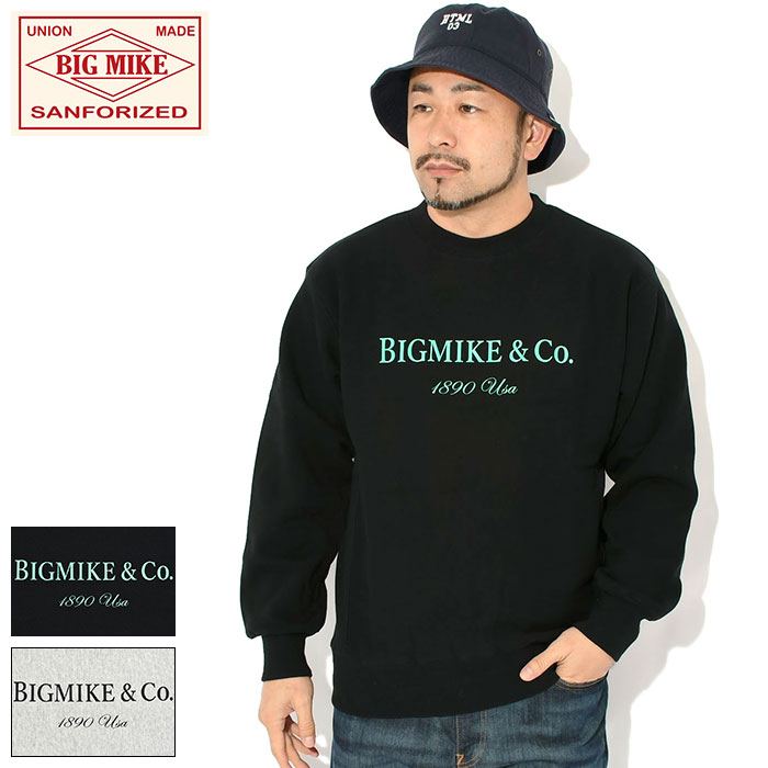ビッグマイク BIG MIKE トレーナー メンズ ラグジュアリー ロゴ クルー スウェット ( BIG MIKE Luxury Logo Crew Sweat 保温 暖かい あったか 裏起毛 スエット トレナー トレイナー トップス メンズ 男性用 BIGMIKE ビッグ マイク アメカジ 102538871 )