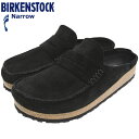 【ポイント10倍】ビルケンシュトック BIRKENSTOCK サンダル メンズ 男性用 ネープルス スエード レザー Black ナロー ( birkensto...