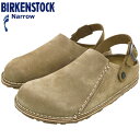 【ポイント10倍】ビルケンシュトック BIRKENSTOCK サンダル メンズ 男性用 ルトリー プレミアム スエード レザー Grey Taupe ナロー (...