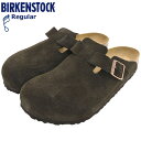 【ポイント10倍】ビルケンシュトック BIRKENSTOCK サンダル メンズ 男性用 ボストン スエード レザー Mocha レギュラー ( birkenst...