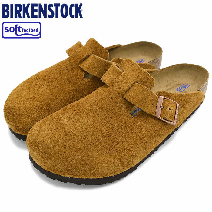 【ポイント10倍】ビルケンシュトック BIRKENSTOCK サンダル メンズ 男性用 ボストン SFB スエード レザー Mink ( birkenstock BOSTON SFB SUEDE LEATHER クロッグ サボ 本革 幅広 ノーマル レギュラー SANDAL MENS・靴 シューズ SHOES 1009542 )