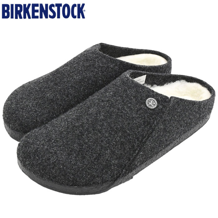 【ポイント10倍】ビルケンシュトック BIRKENSTOCK サンダル メンズ 男性用 ツェルマット シアリング フェルト Anthracite ( birkenstock ZERMATT SHEARLING FELT 幅広 ノーマル レギュラー SANDAL MENS 靴 シューズ SHOES 1015090 )