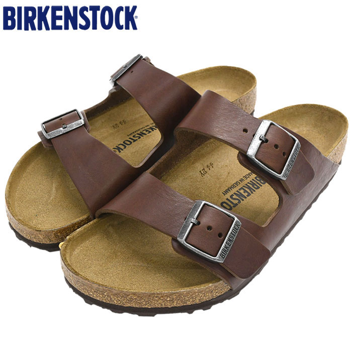 【ポイント10倍】ビルケンシュトック BIRKENSTOCK サンダル メンズ 男性用 アリゾナ ナチュラル レザー Vintage Wood Roast ( birkenstock ARIZONA NATURAL LEATHER 幅広 ノーマル レギュラー ブラウン 茶 SANDAL MENS 靴 シューズ SHOES 1023117 )( 父の日ギフト )