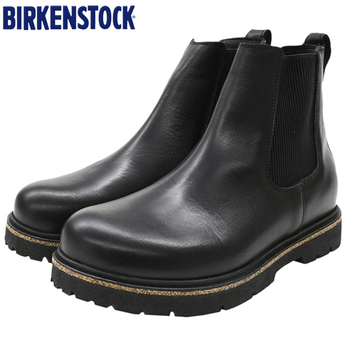 【ポイント10倍】ビルケンシュトック BIRKENSTOCK ブーツ メンズ 男性用 ハイウッド スリップオン ナチュラル レザー Black ( birkenstock HIGHWOOD SLIP ON NATURAL LEATHER サイドゴア 幅広 ノーマル レギュラー BOOT MENS・靴 シューズ SHOES 1025764 )