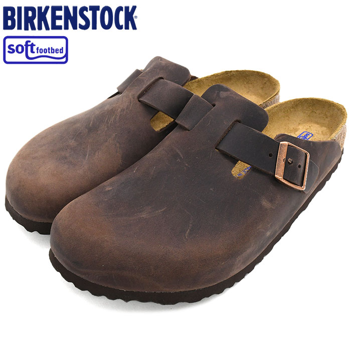 楽天ice field（アイスフィールド）【ポイント10倍】ビルケンシュトック BIRKENSTOCK サンダル メンズ 男性用 ボストン SFB オイルド レザー Habana （ birkenstock BOSTON SFB OILED LEATHER クロッグ サボ 本革 幅広 ノーマル レギュラー ブラウン 茶 SANDAL MENS・靴 シューズ SHOES 159711 ）