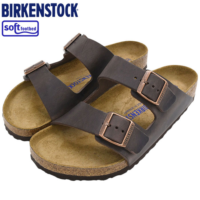 楽天ice field（アイスフィールド）【ポイント10倍】ビルケンシュトック BIRKENSTOCK サンダル メンズ 男性用 アリゾナ SFB オイルド レザー Habana （ birkenstock ARIZONA SFB OILED LEATHER 幅広 ノーマル レギュラー ブラウン 茶 SANDAL MENS・靴 シューズ SHOES 452761 ） ice filed icefield