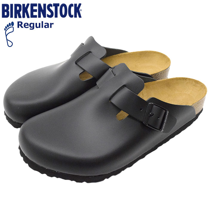 【ポイント10倍】ビルケンシュトック BIRKENSTOCK サンダル メンズ 男性用 ボストン ナチュラル レザー Black ( birkenstock BOSTON NATURAL LEATHER クロッグ サボ 本革 幅広 ノーマル レギュラー ブラック 黒 SANDAL MENS・靴 シューズ SHOES 60191 )