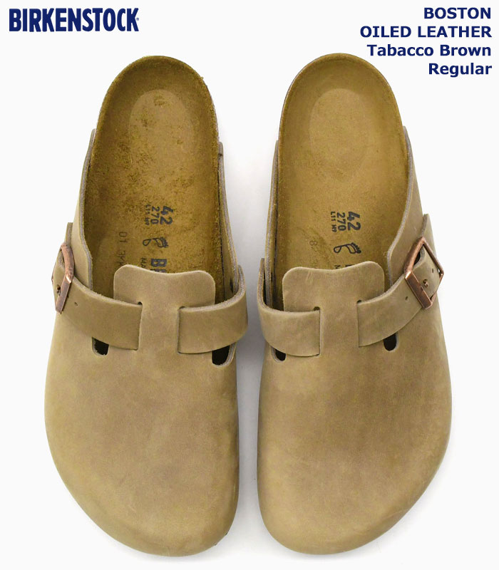 【ポイント10倍】ビルケンシュトック BIRKENSTOCK サンダル メンズ 男性用 ボストン オイルド レザー Tabacco Brown レギュラー ( birkenstock BOSTON OILED LEATHER Regular 幅広 ノーマル クロッグ サボ 本革 SANDAL MENS・靴 シューズ SHOES 960811 )