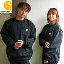 カーハート Carhartt トレーナー メンズ ルーズ フィット ミッドウェイト ポケット クルー スウェット ( Carhartt Loose Fit Midweight Pocket Crew Sweat スエット トレナー トレイナー トップス メンズ 男性用 103852 TS3852-M )