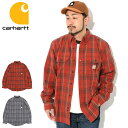 カーハート トップス メンズ カーハート Carhartt シャツ 長袖 メンズ ルーズ フィット ミッドウェイト シャンブレー プレイド ( Carhartt Loose Fit Midweight Chambray Plaid L/S Shirt ワークシャツ カジュアルシャツ トップス 105946 TW4447-M )