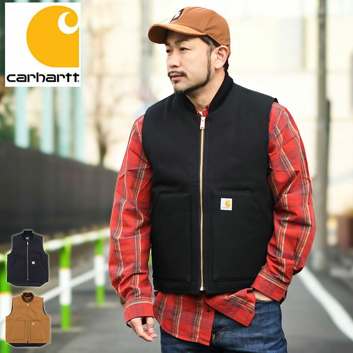 カーハート ブルゾン メンズ カーハート Carhartt ジャケット メンズ リラックス フィット ファーム ダック インサレーテッド リブ カラー ベスト ( Carhartt Relaxed Fit Firm Duck Insulated Rib Collar Vest JACKET アウター ジャンパー・ブルゾン メンズ 男性用 V01 OV0001-M )