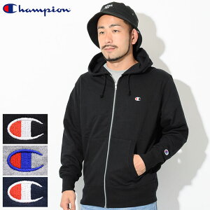 20周年セール！チャンピオン Champion パーカー ジップアップ メンズ C3-LS150 ( Champion C3-LS150 Full Zip Hoodie 日本企画 無地 ワンポイント Cロゴ Cマーク フード フーディ スウェットシャツ Zip up Hoody Parker トップス メンズ 男性用 )