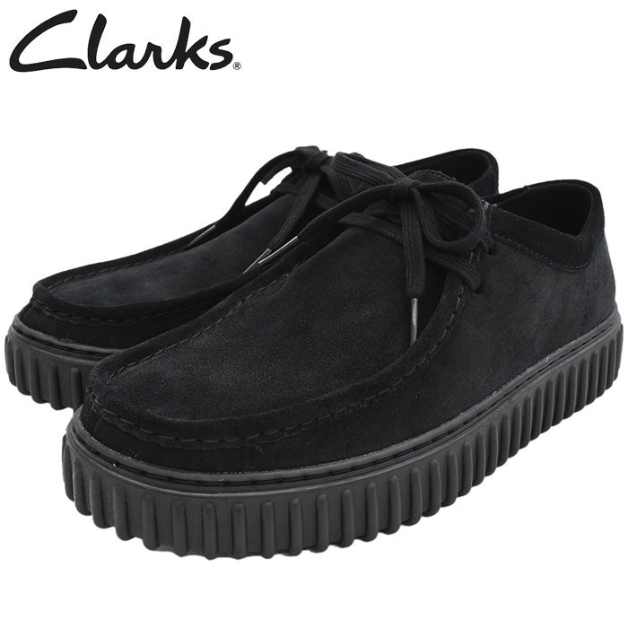 クラークス CLARKS ブーツ メンズ 男性用 トーヒル ロー Black Suede ( clarks Torhill Lo BOOTS 厚底 モカシン ブラック 黒 メンズ靴 シューズ SHOES 26172019 )